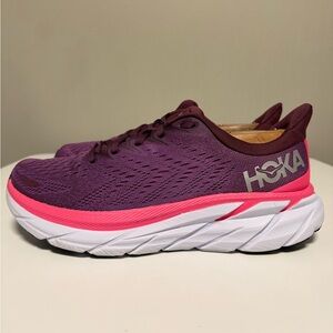 Hoka One One Clifton 8 Grape Wine Women's US 8.5 B Running 1119394GWBY